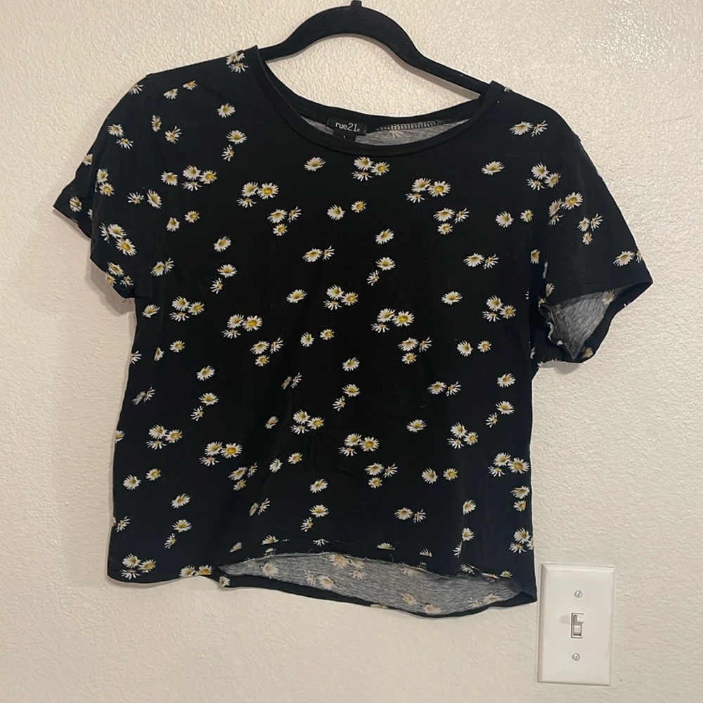 Black floral T-Shirt